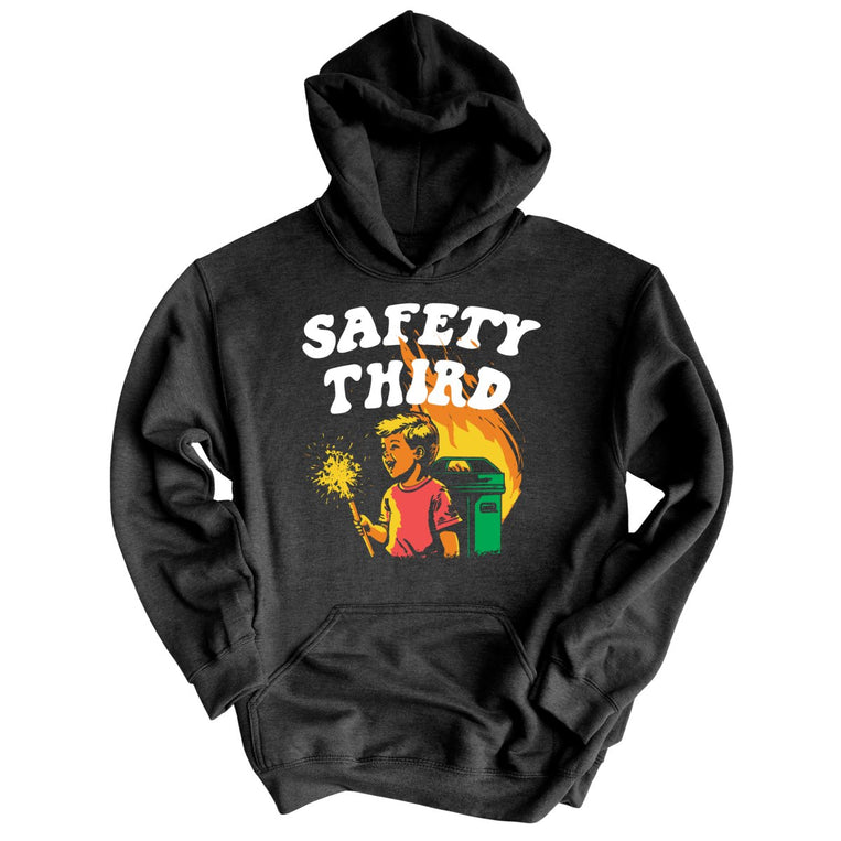 Safety Third Graphic Hoodie - Charcoal Heather