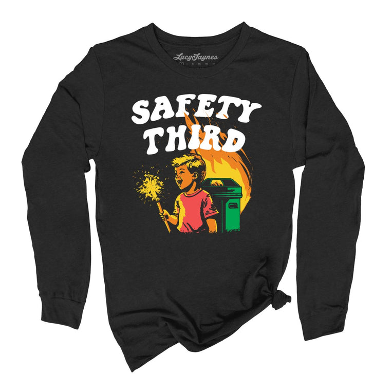 Safety Third Graphic Long Sleeve Tee - Black