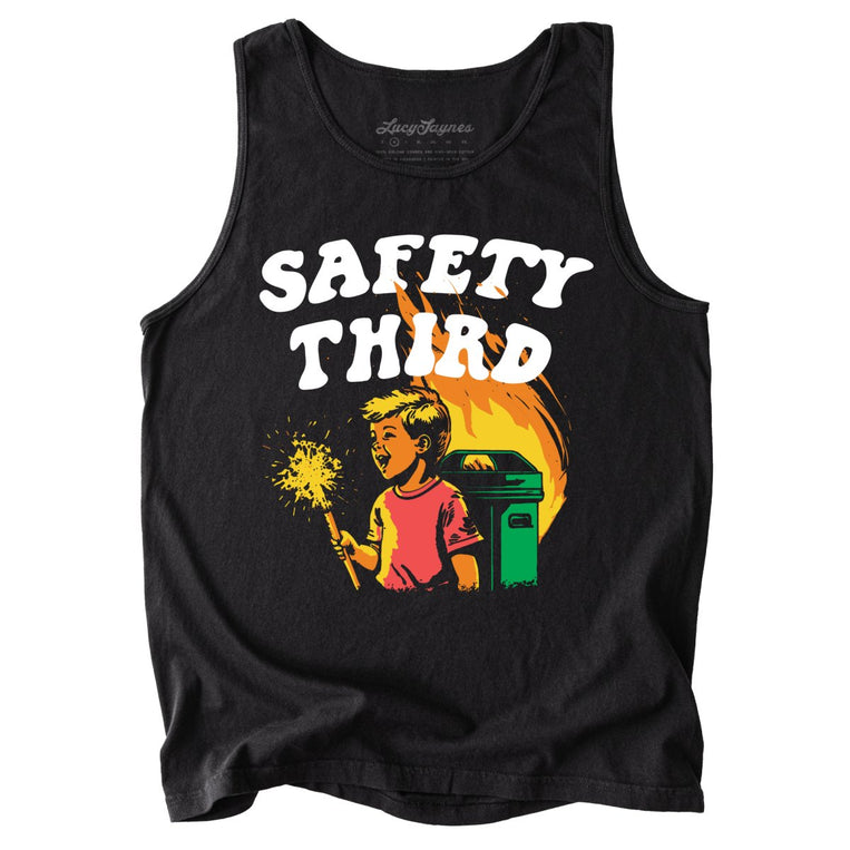 Safety Third Comfort Colors Graphic Tank Top - Black