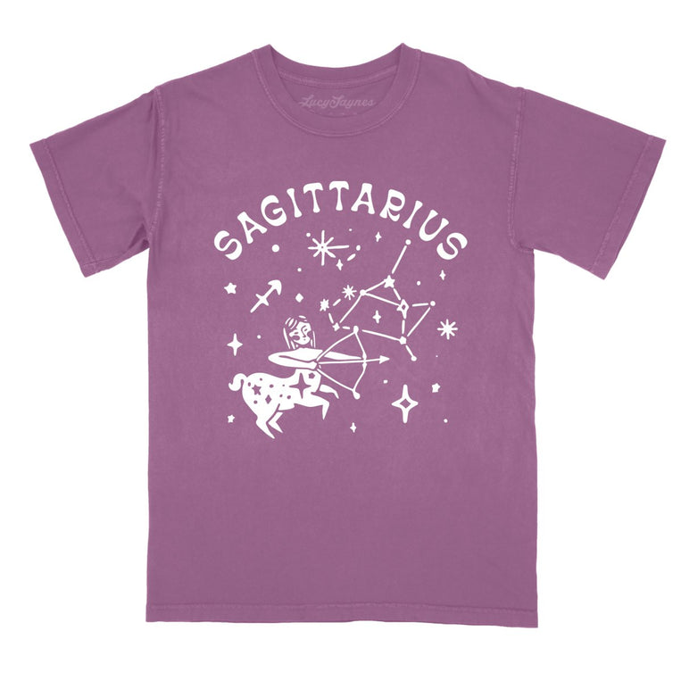 Sagittarius Comfort Colors Graphic Tee - Berry