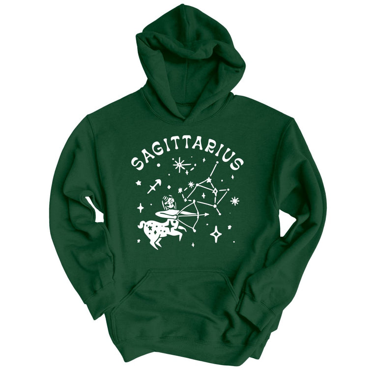 Sagittarius Graphic Hoodie - Forest Green