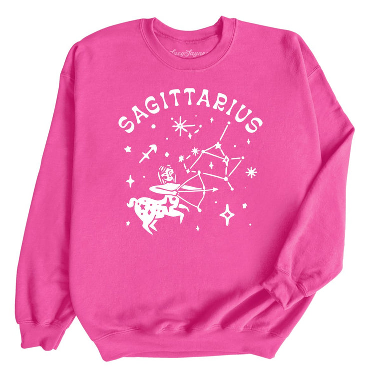 Sagittarius Graphic Sweatshirt - Heliconia
