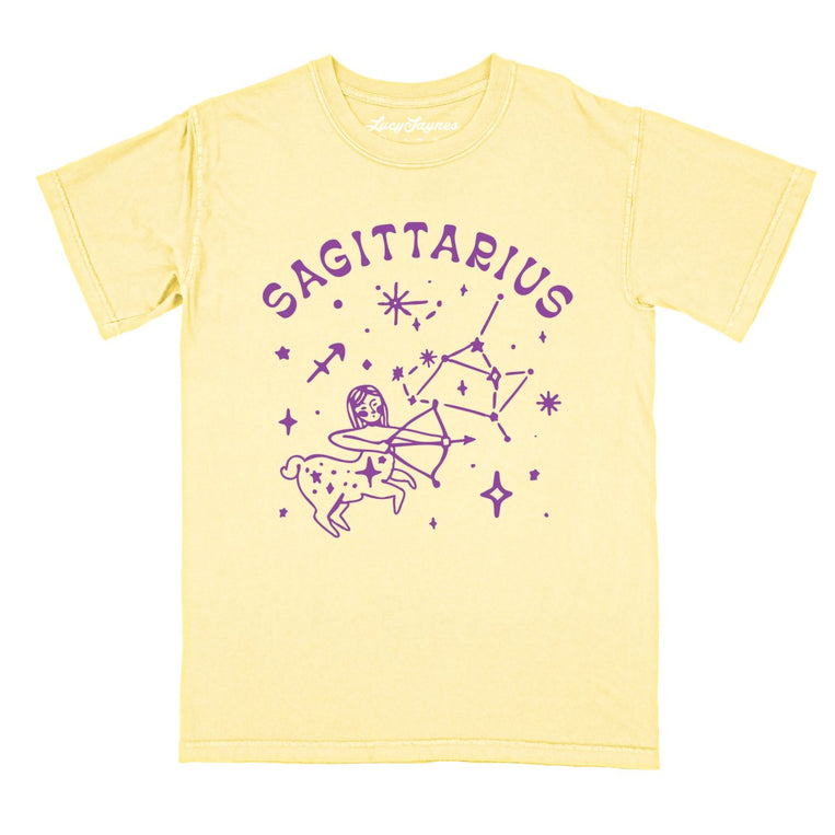 Sagittarius Comfort Colors Graphic Tee - Butter