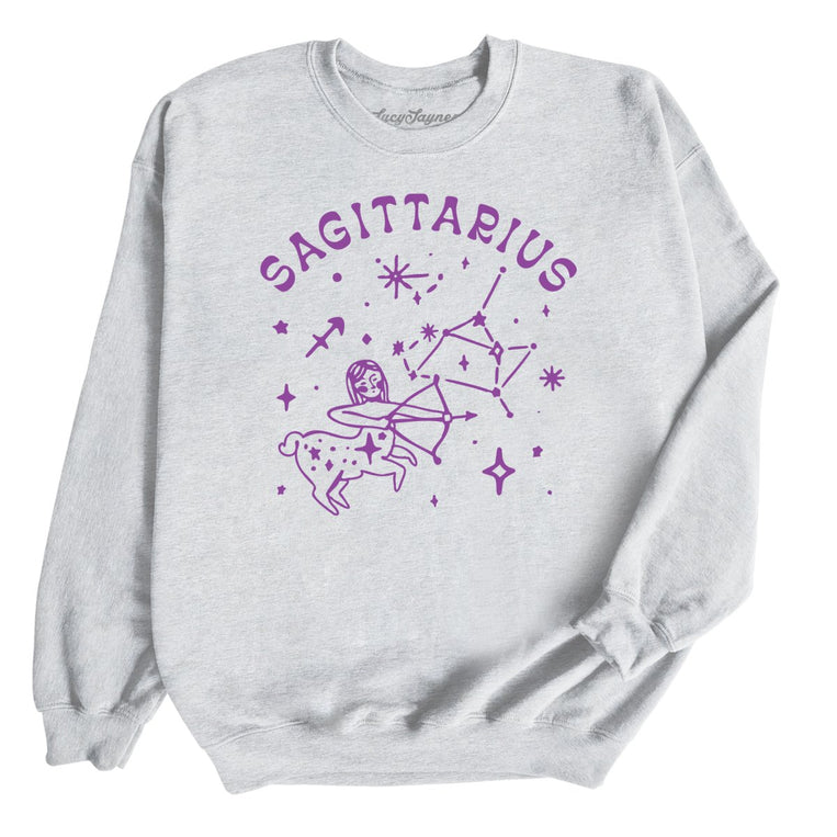 Sagittarius Graphic Sweatshirt - Ash