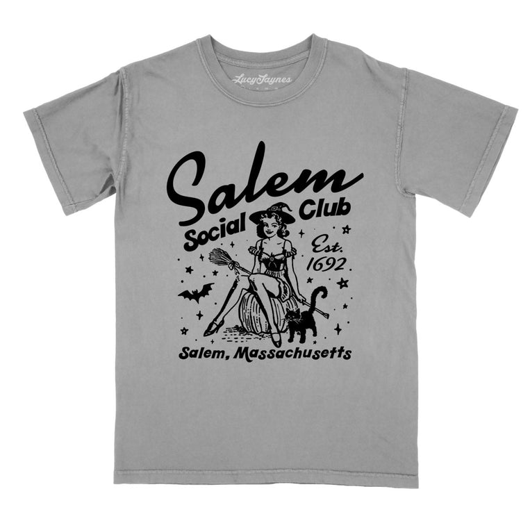 Salem Social Club Comfort Colors Graphic Tee - Grey