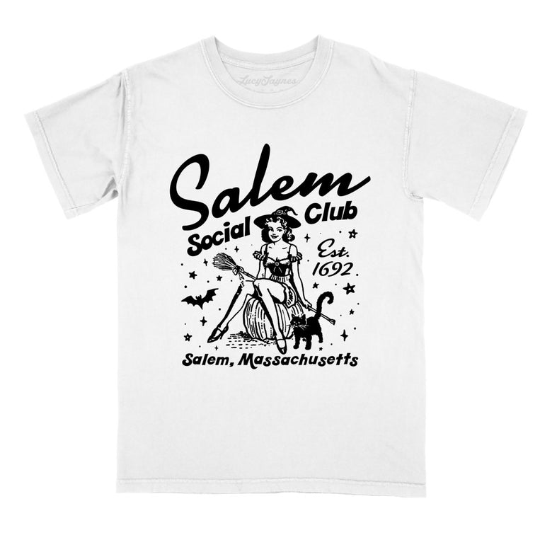 Salem Social Club Comfort Colors Graphic Tee - White