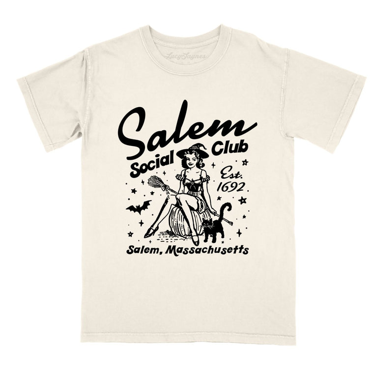 Salem Social Club Comfort Colors Graphic Tee - Ivory