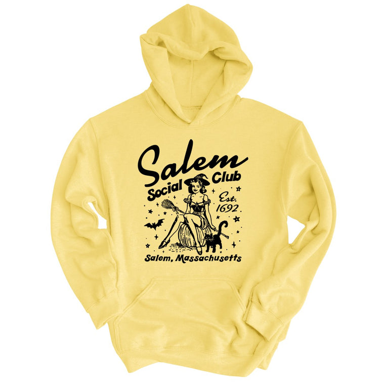 Salem Social Club Graphic Hoodie - Light Yellow