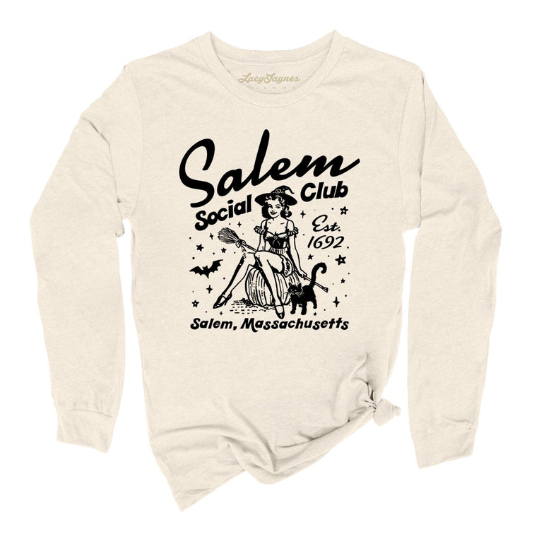 Salem Social Club Graphic Long Sleeve Tee - Natural