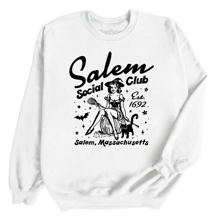 Salem Social Club Graphic Sweatshirt - White