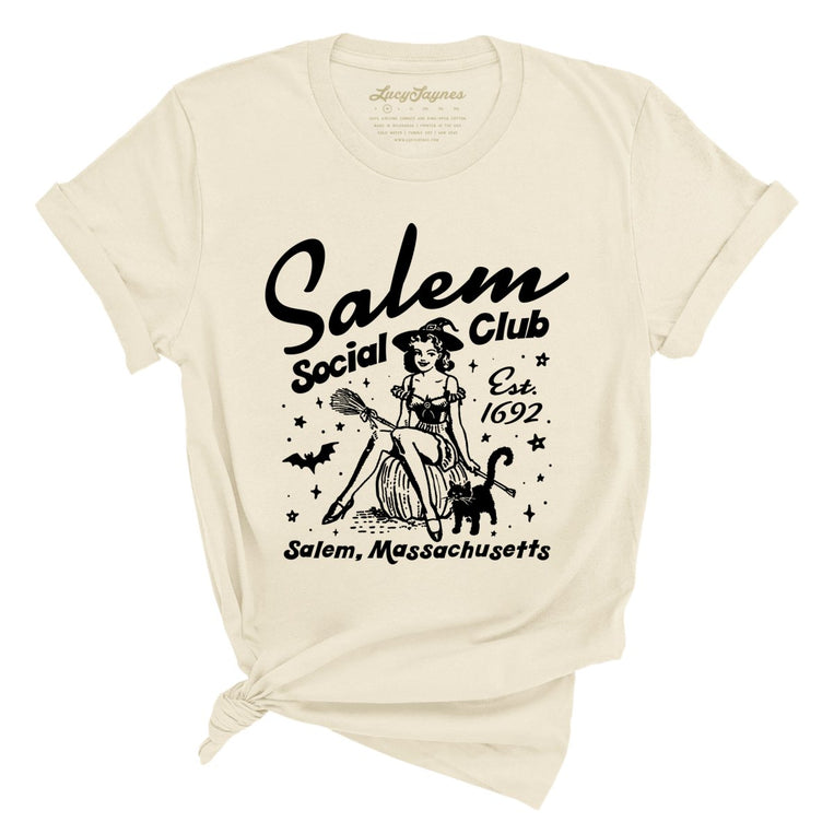 Salem Social Club Graphic Tee - Soft Cream