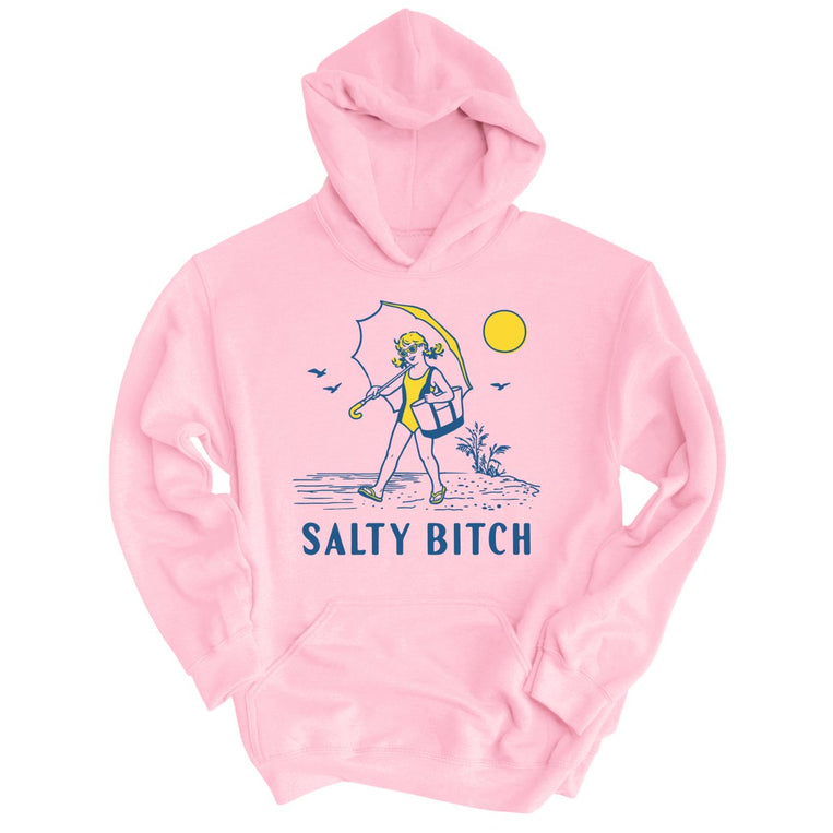 Salty Bitch Graphic Hoodie - Light Pink