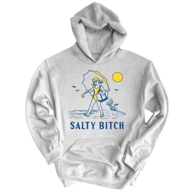 Salty Bitch Graphic Hoodie - Ash