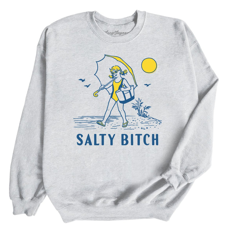 Salty Bitch Graphic Sweatshirt - Ash