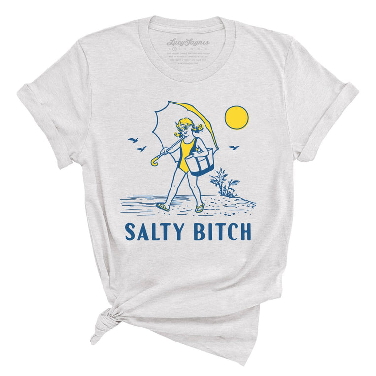 Salty Bitch Graphic Tee - Ash