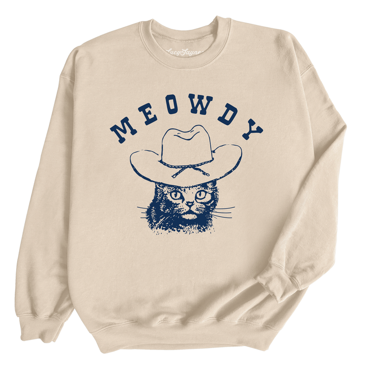 Meowdy Graphic Sweatshirt - Sand