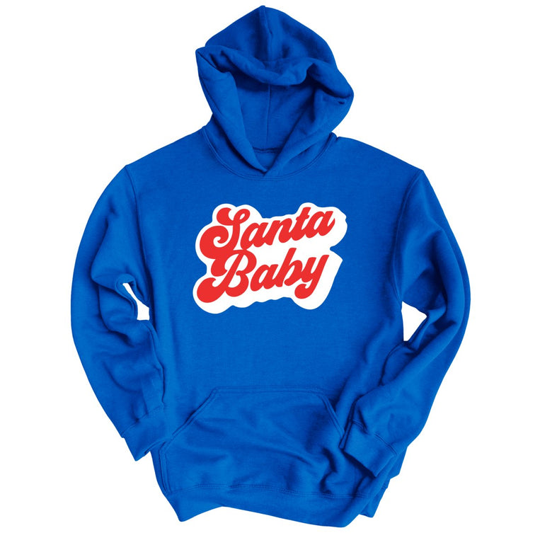 Santa Baby Graphic Hoodie - Royal