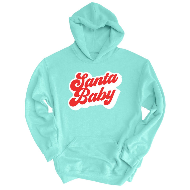 Santa Baby Graphic Hoodie - Mint