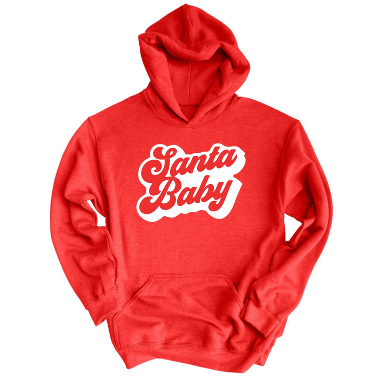 Santa Baby Graphic Hoodie - Red