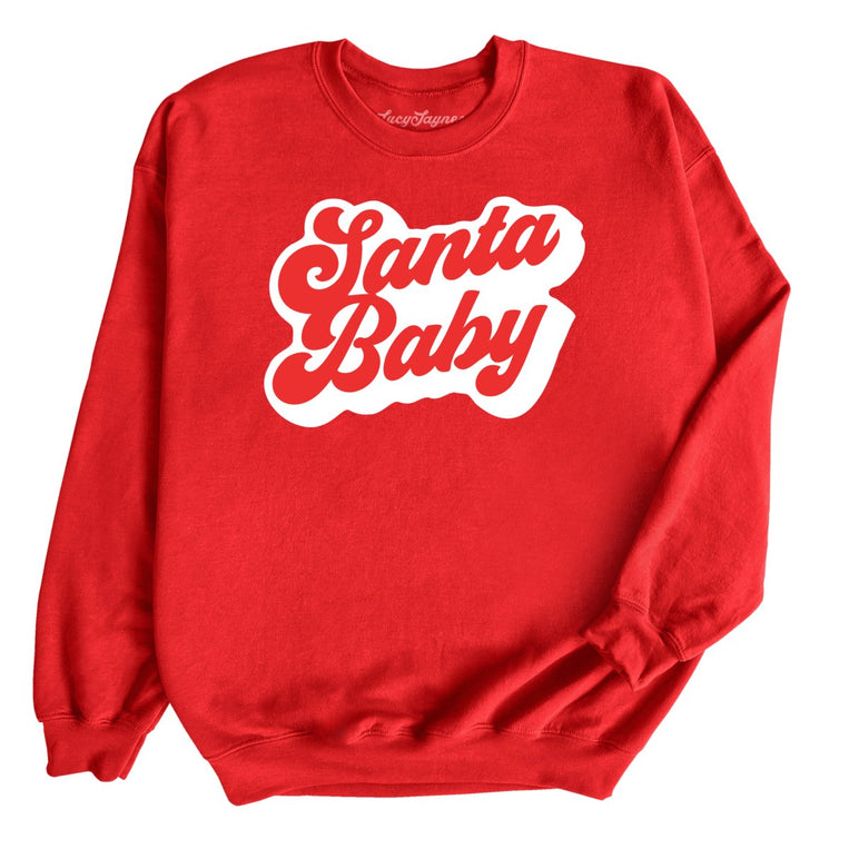 Santa Baby Graphic Sweatshirt - Red