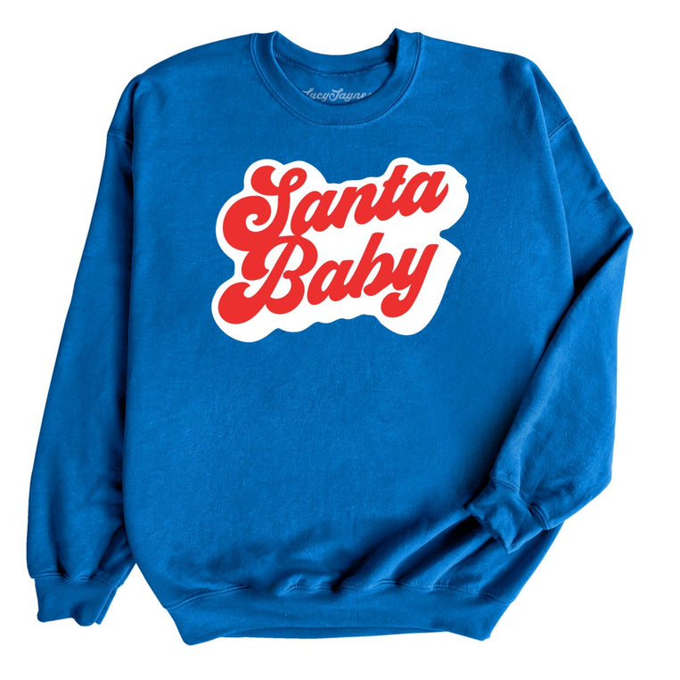 Santa Baby Graphic Sweatshirt - Royal