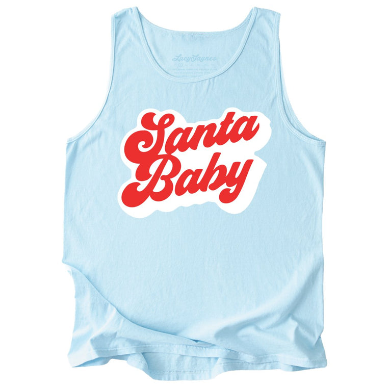 Santa Baby Comfort Colors Graphic Tank Top