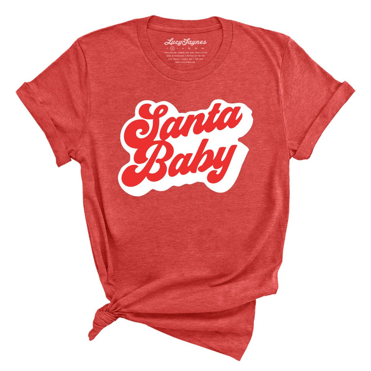 Santa Baby Graphic Tee - Heather Red