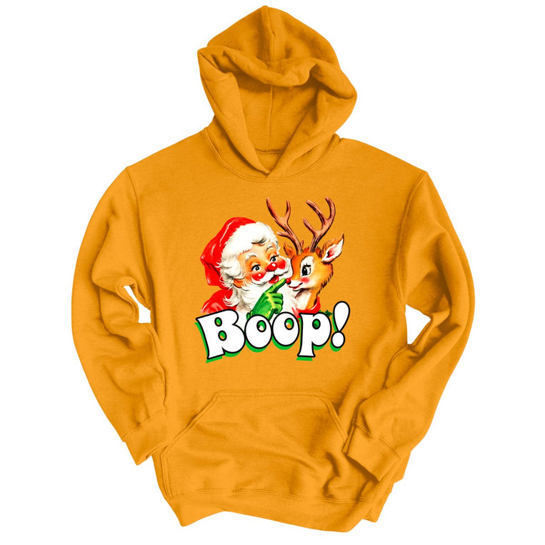 Santa Boop Graphic Hoodie - Gold