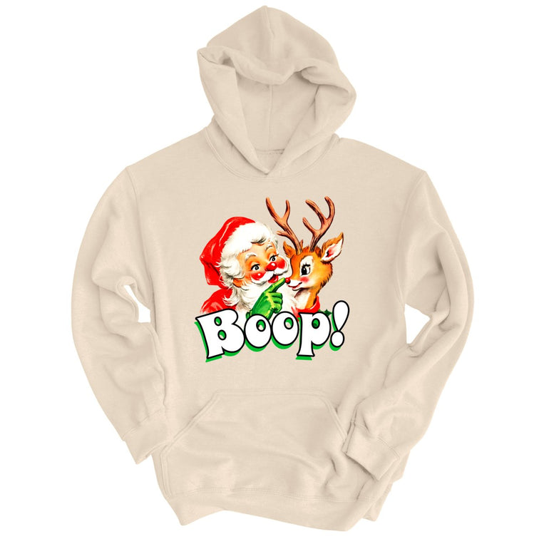 Santa Boop Graphic Hoodie - Sand
