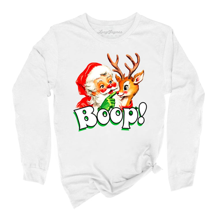 Santa Boop Graphic Long Sleeve Tee