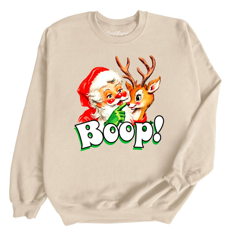 Santa Boop Graphic Sweatshirt - Sand