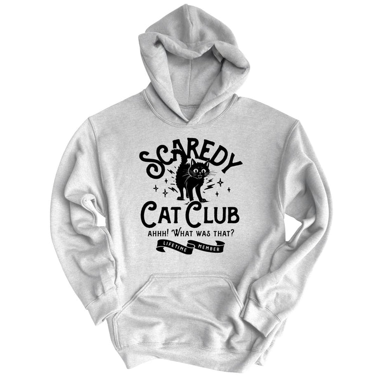 Scaredy Cat Club Graphic Hoodie - Ash