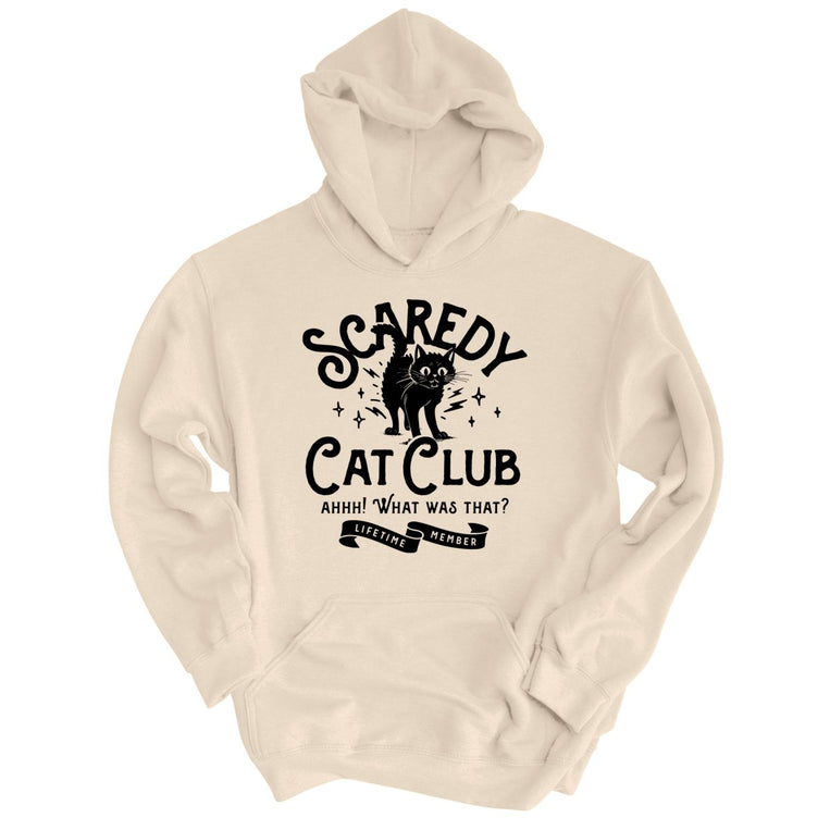 Scaredy Cat Club Graphic Hoodie - Sand