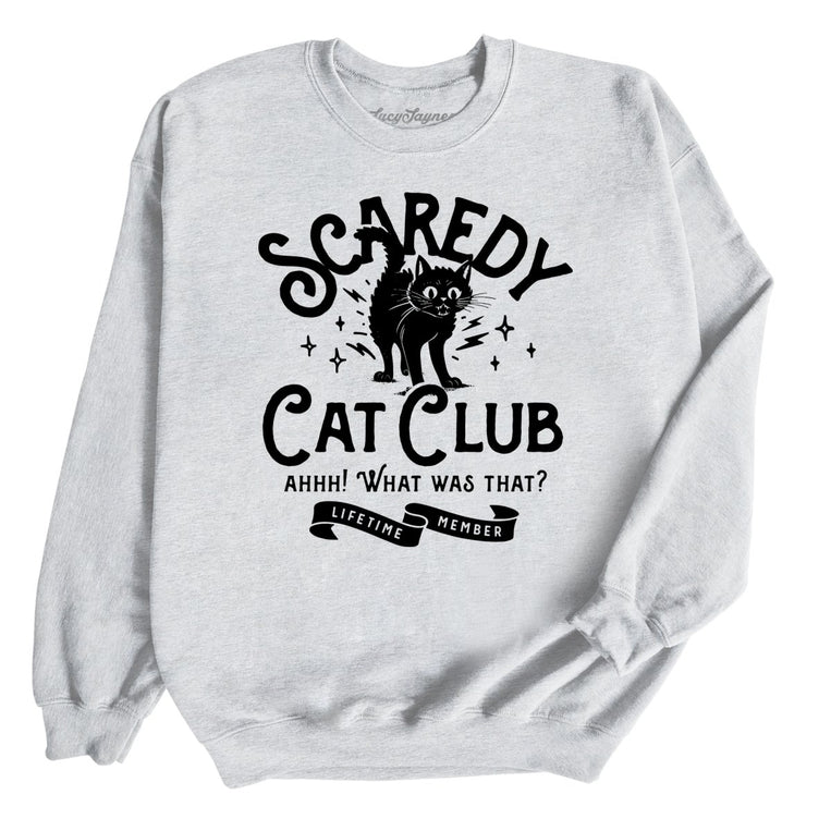 Scaredy Cat Club Graphic Sweatshirt - Ash