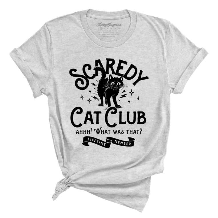Scaredy Cat Club Graphic Tee - Athletic Heather
