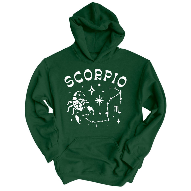 Scorpio Graphic Hoodie - Forest Green
