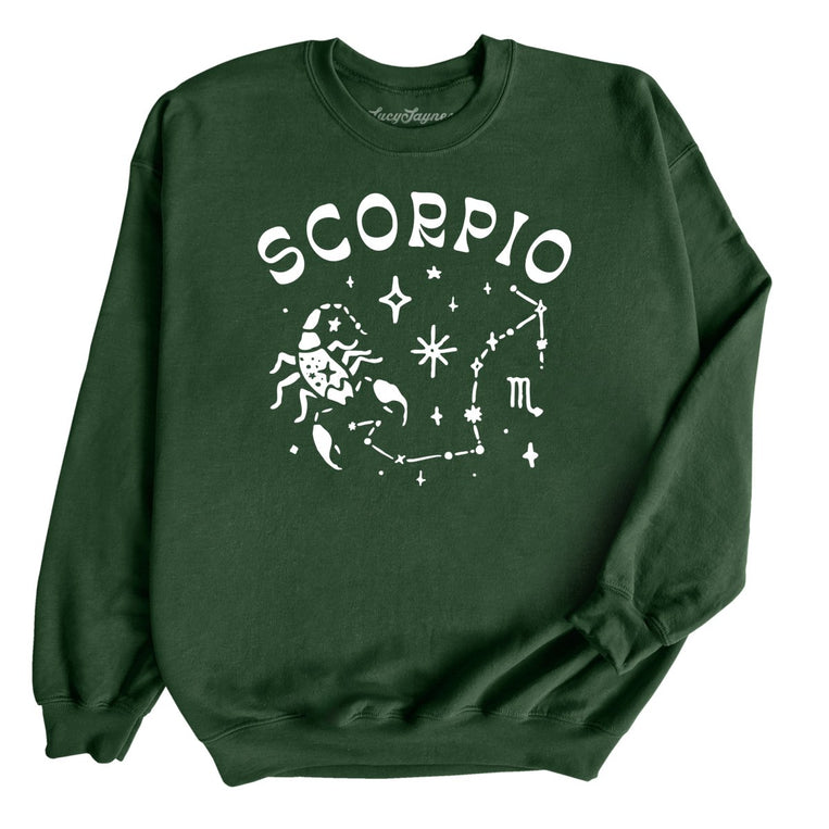 Scorpio Graphic Sweatshirt - Forest Green