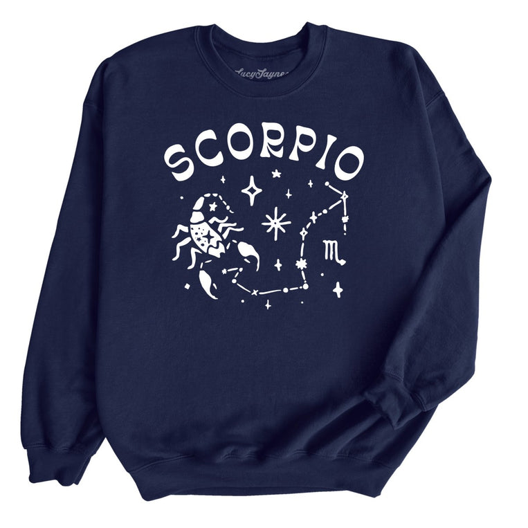 Scorpio Graphic Sweatshirt - Navy