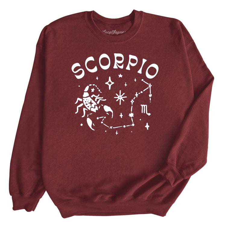 Scorpio Graphic Sweatshirt - Maroon