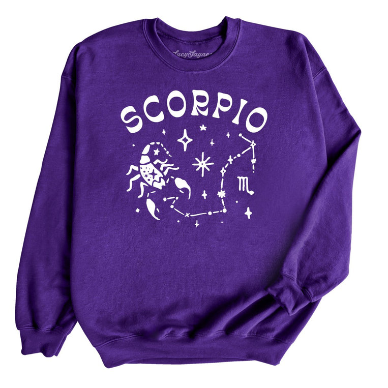 Scorpio Graphic Sweatshirt - Purple