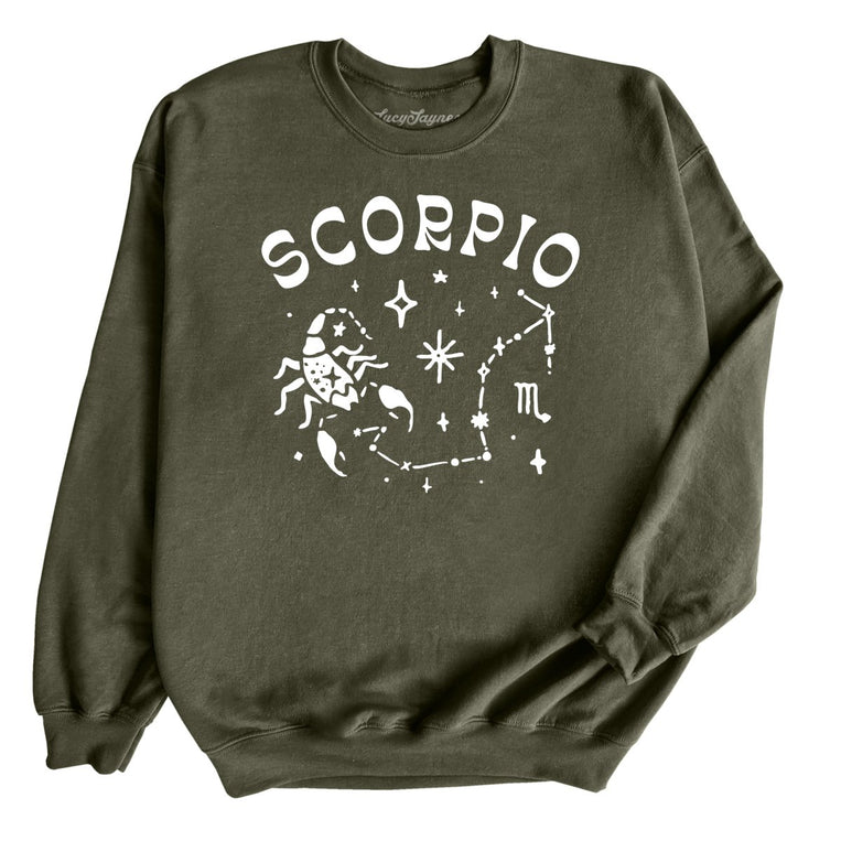 Scorpio Graphic Sweatshirt - Military Green