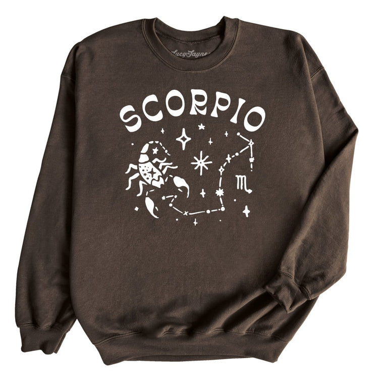 Scorpio Graphic Sweatshirt - Dark Chocolate
