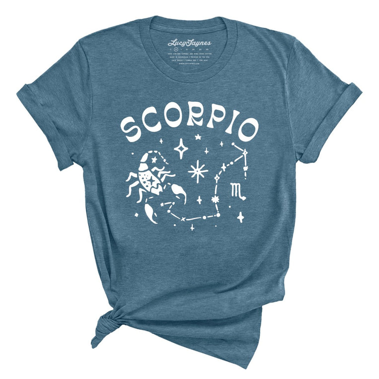 Scorpio Graphic Tee - Heather Deep Teal