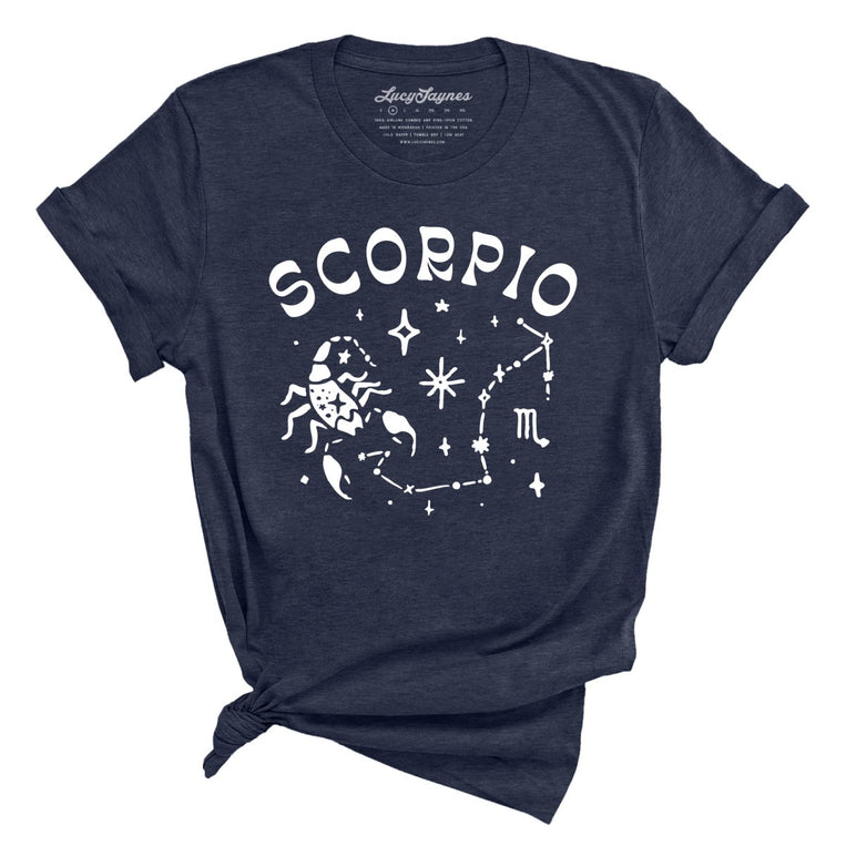 Scorpio Graphic Tee - Heather Midnight Navy