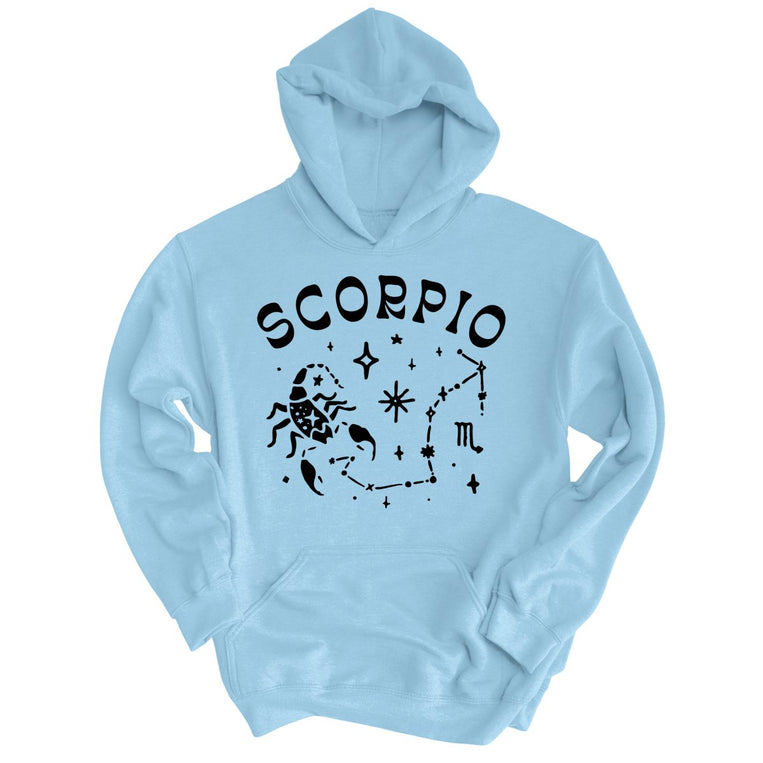 Scorpio Graphic Hoodie - Light Blue