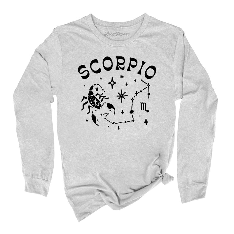 Scorpio Graphic Long Sleeve Tee - Athletic Heather
