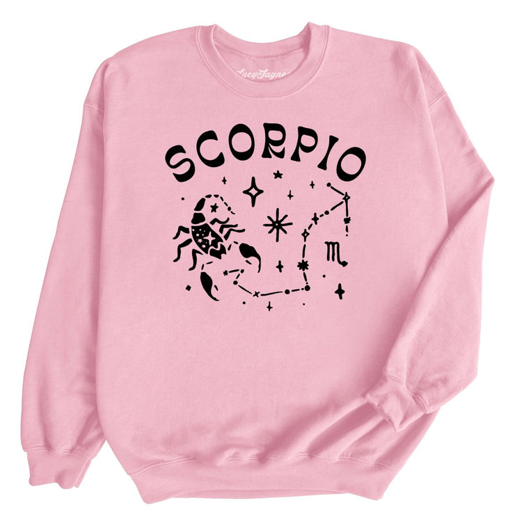 Scorpio Graphic Sweatshirt - Light Pink