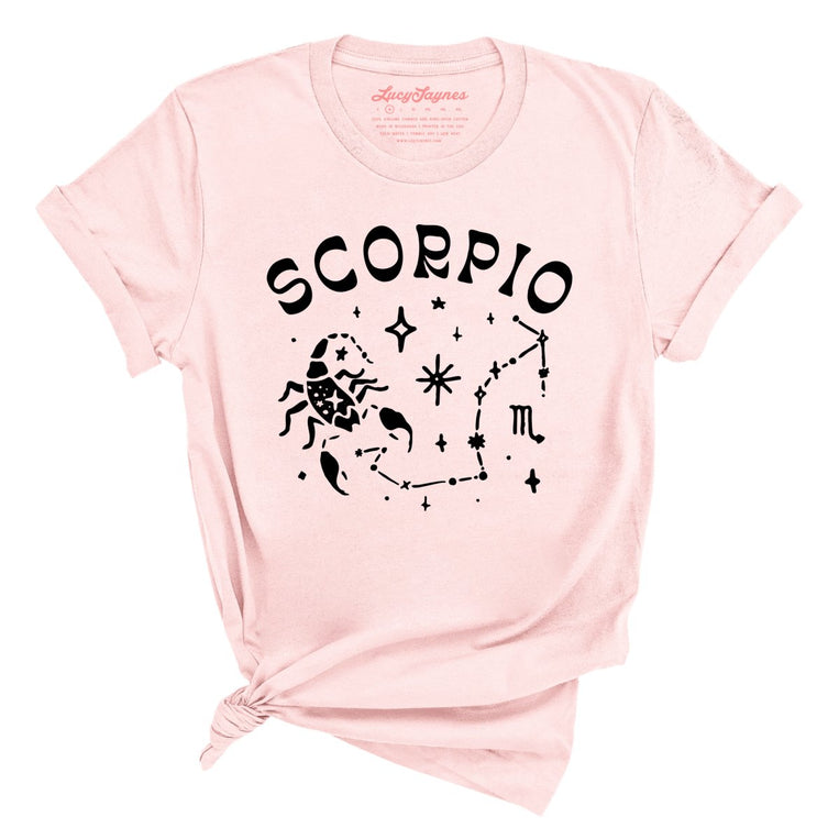 Scorpio Graphic Tee - Soft Pink
