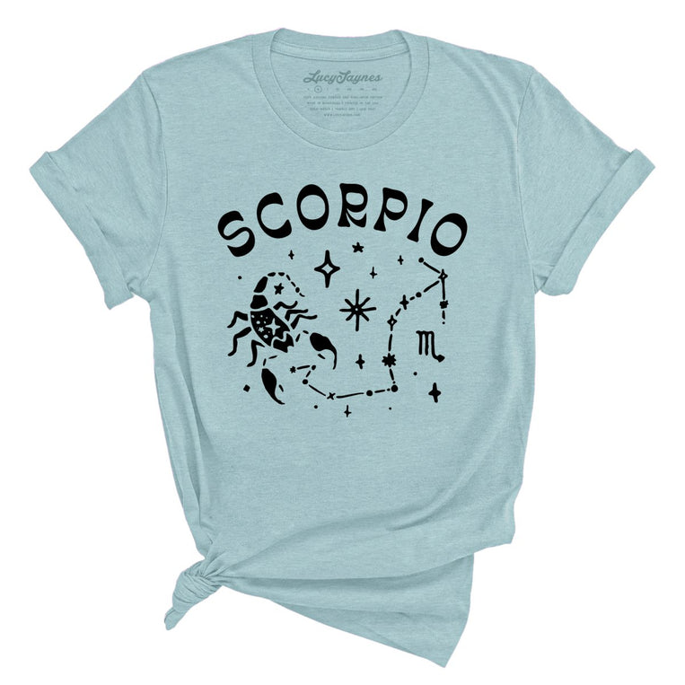 Scorpio Graphic Tee - Heather Prism Dusty Blue