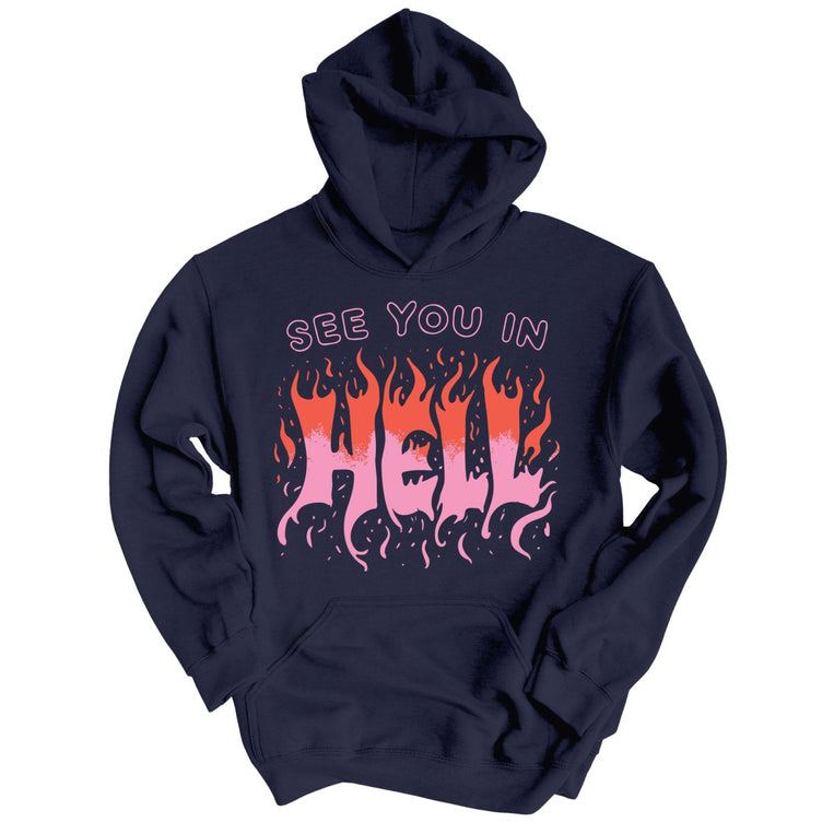 See You In Hell Graphic Hoodie - Classic Navy